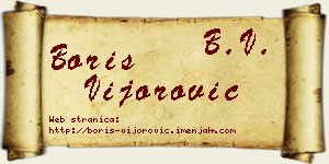 Boris Vijorović vizit kartica